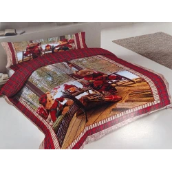 COPRIPIUMINO MATRIMONIALE COTONE DIGITALE ORSETTI PEZZOLI