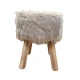 SGABELLO LEGNO PELLICCIA TOMMY PEZZOLI
