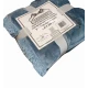 PLAID PILE MATRIMONIALE AGNELLATO TINTA UNITA LIVIGNO HOME SWEET HOME AZZURRO