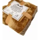 PLAID PILE MATRIMONIALE AGNELLATO TINTA UNITA LIVIGNO HOME SWEET HOME ORO