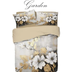 COPRIPIUMINO MATRIMONIALE COTONE DIGITALE GARDEN 129 IMBERTI