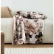 PLAID PILE STAMPATO AGNELLATO DIGITALE FIORI CAROL LINEA ORO