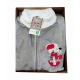 FELPA PILE CON ZIP RICAMO NOBITA GRIGIO SGHOME