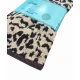 COPPIA SPUGNA ASCIUGAMANO + OSPITE JACQUARD ANIMALIER LEOPARDATO LINEA ORO