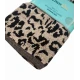 COPPIA SPUGNA ASCIUGAMANO + OSPITE JACQUARD ANIMALIER LEOPARDATO LINEA ORO