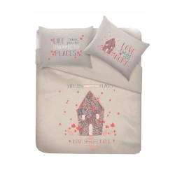 COPRIPIUMINO MATRIMONIALE COTONE LOVE HOME MIAMI GIT