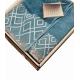 SET 1+1 ASCIUGAMANO + OSPITE SPUGNA JACQUARD KINSLEY ENRICO COVERI AZZURRO