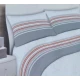 COMPLETO LENZUOLA COTONE MATRIMONIALE RIGATO TOPCASA NIDO HOME