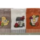 3 PEZZI STROFINACCI SPUGNA COTONE RICAMATO PASQUA EASTER PULCINO VINGI