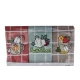 3 PEZZI STROFINACCI SPUGNA COTONE RICAMATO TISANE FRUTTI ROSSI VINGI