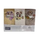 3 PEZZI STROFINACCI SPUGNA COTONE RICAMATO BREAKFAST CHERRY VINGI