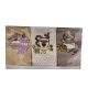 3 PEZZI STROFINACCI SPUGNA COTONE RICAMATO BREAKFAST CHERRY VINGI