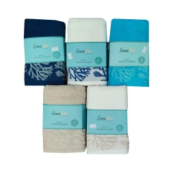 COPPIA SPUGNA ASCIUGAMANO + OSPITE JACQUARD MEDITERRANEA LINEA ORO