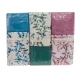 ASSORTITO 3 PEZZI COMPLETO LENZUOLA MATRIMONIALE COTONE RAMO FIORITO HOME SWEET HOME