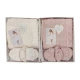 SET 4 PEZZI PAREO PANTOFOLE FASCIA VALENTINA HELEN MALVA