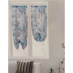 COPPIA TENDINE STAMPATE ROLL UP BARBARA LINEA ORO