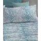 COMPLETO LENZUOLA MATRIMONIALE PERCALLE COTONE ELGA BLU LAURA BIAGIOTTI
