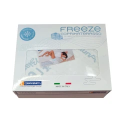 COPRIMATERASSO CON FASCIA MATRIMONIALE TERMOREGOLATORE FREEZE BIANCALUNA