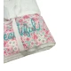 SET SPUGNA 1+1 POCHETTE E BAULETTO COTONE RICAMATO BEAUTIFUL FIORI CRISTINA CIONI