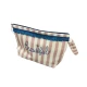 SET SPUGNA 1+1 POCHETTE E BAULETTO COTONE RICAMATO BEAUTIFUL RIGHE CRISTINA CIONI