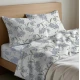 COMPLETO LENZUOLA COTONE MAGNOLIA QUADRIFOGLIO AZZURRO
