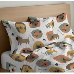 COPPIA FEDERE CUSCINO CANI QUADRIFOGLIO