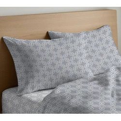 COPPIA FEDERE CUSCINO COTONE CATENA QUADRIFOGLIO