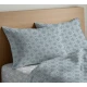 COPPIA FEDERE CUSCINO COTONE CATENA QUADRIFOGLIO