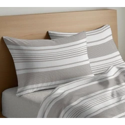 COPPIA FEDERE CUSCINO COTONE RIGA QUADRIFOGLIO