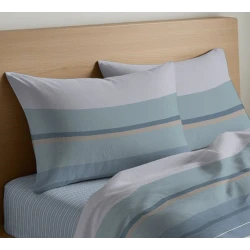 COPPIA FEDERE CUSCINO COTONE SCIA QUADRIFOGLIO