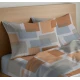 COPPIA FEDERE CUSCINO COTONE SQUARE QUADRIFOGLIO