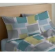 COPPIA FEDERE CUSCINO COTONE SQUARE QUADRIFOGLIO