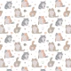 COPRITUTTO TELO ARREDO COTONE GATTI QUADRIFOGLIO