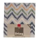 COMPLETO LENZUOLA COTONE ZIGZAG LIVING IMBERTI AZZURRO
