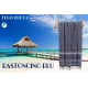 TELO MARE PAREO FOUTA 100X200CM BASTONCINO BLU PEZZOLI