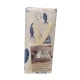COMPLETO LENZUOLA MATRIMONIALE PERCALLE COTONE PESCI BLU PEZZOLI