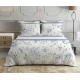 COMPLETO LENZUOLA MATRIMONIALE PERCALLE COTONE FIORELLINI AZZURRO PEZZOLI