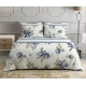 COMPLETO LENZUOLA MATRIMONIALE PERCALLE COTONE ROSE AZZURRO PEZZOLI