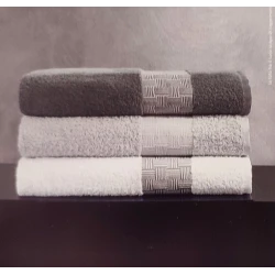 SET 3 ASCIUGAMANO + 3 OSPITE SPUGNA JACQUARD IPERIONE GABEL