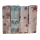 ASSORTITO 4 PEZZI COMPLETO LENZUOLA COTONE MATRIMONIALE DELICATO CORALLI CONCHIGLIE HOME SWEET HOME