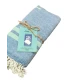 TELO MARE PAREO 90X170CM JACQUARD DOUBLE FACE FRANGE NEMO LINEA ORO