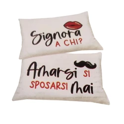 COPPIA FEDERE CUSCINO COTONE SIGNORA MIAMI GIT
