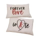 COPPIA FEDERE CUSCINO COTONE FOREVER LOVE MIAMI GIT
