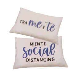 COPPIA FEDERE CUSCINO COTONE SOCIAL MIAMI GIT