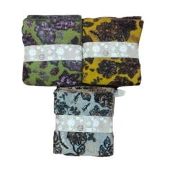 PLAID LANA COTTA 150X170CM FIORI FOGLIE PERLATEX