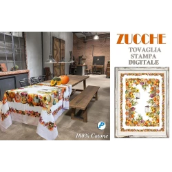 TOVAGLIA COTONE DIGITALE ZUCCHE PEZZOLI
