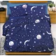 COPRITUTTO COTONE DISEGNO LUNA STELLE QUADRIFOGLIO