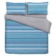 COMPLETO LENZUOLA COTONE BAIA QUADRIFOGLIO AZZURRO
