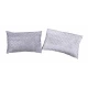 COPPIA FEDERE CUSCINO BONBON QAUDRIFOGLIO GRIGIO