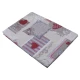 COPRITUTTO COTONE DISEGNO HOLLY CUORI MIROS PEZZOLI BORDEAUX